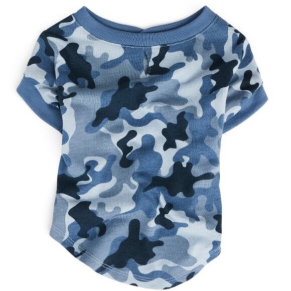 Dog Shirt: Blue Camo Partner in Crime Tee, XL - Picture 1 of 2